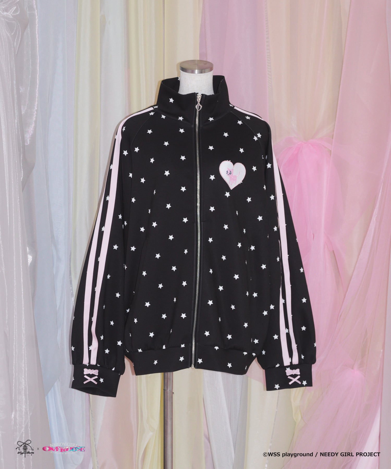 【未開封/新品】NEEDY GIRL OVERDOSE 超星柄ぴえん猫ジャージ 超星柄ぴえん猫ジャージ(ブラック) | PAY ID