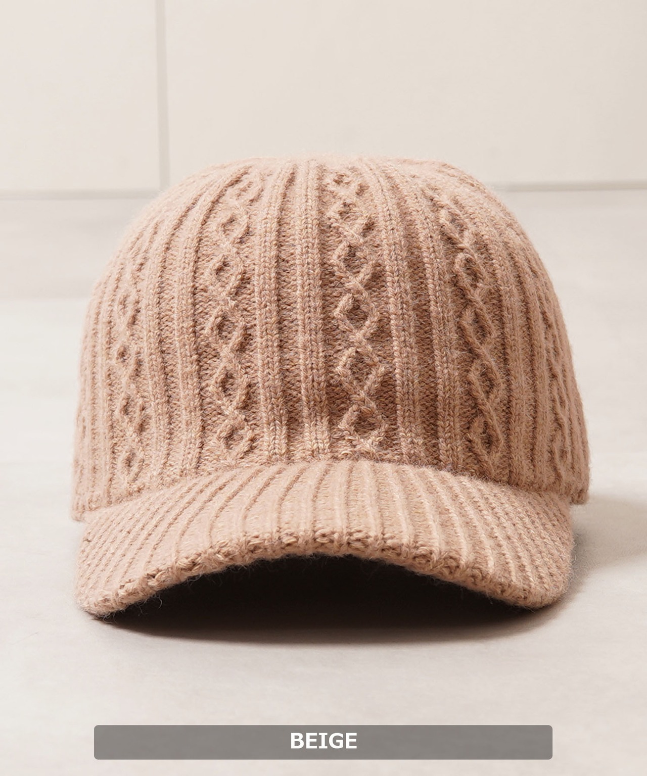 ◆ケーブル編み ニットキャップ◆ch-25114