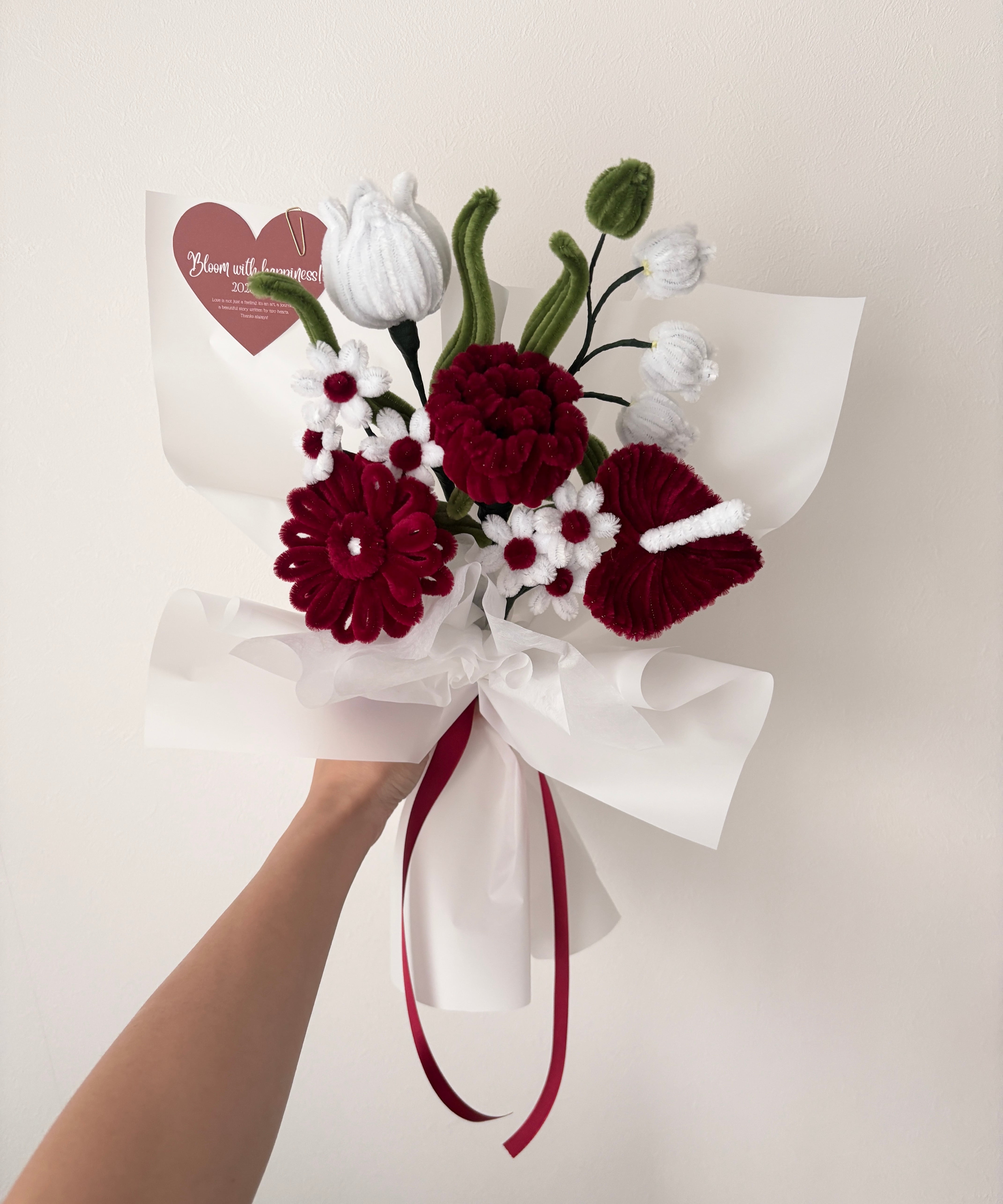 k-pink N N様専用 モールフラワー キイロ ピンク smile flower bouquet