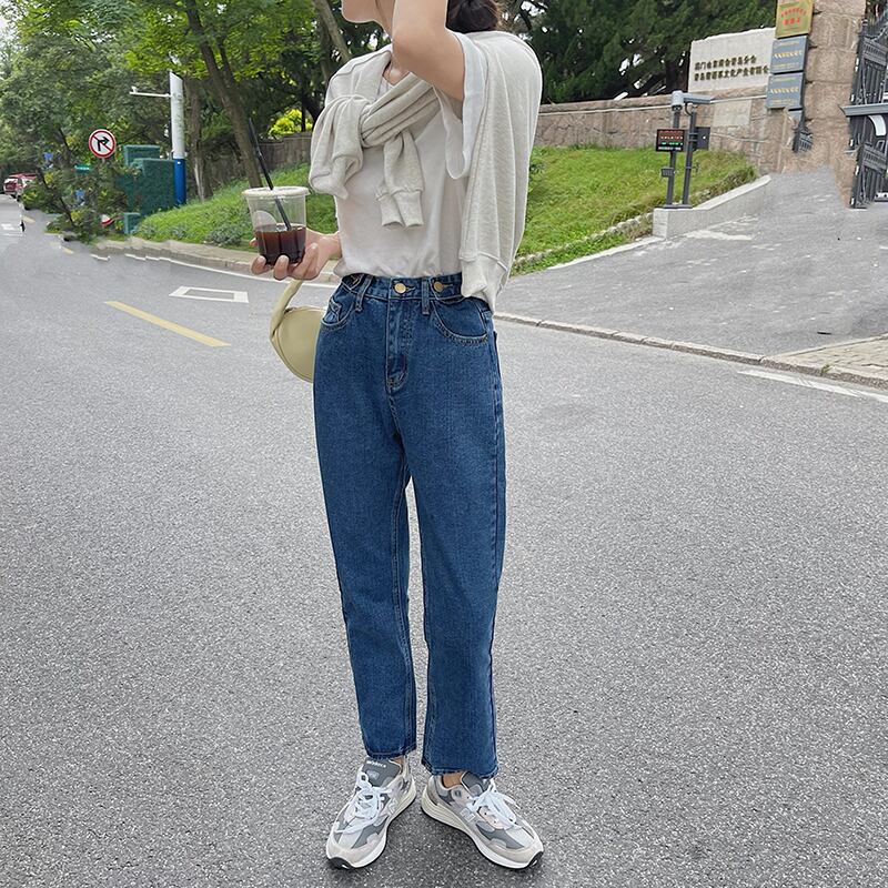 スリムパンツ オータムスタンダードスタイル薄手ブルージーンズ レトロ 秋物 ビッグFスモールZ韓国65040342344