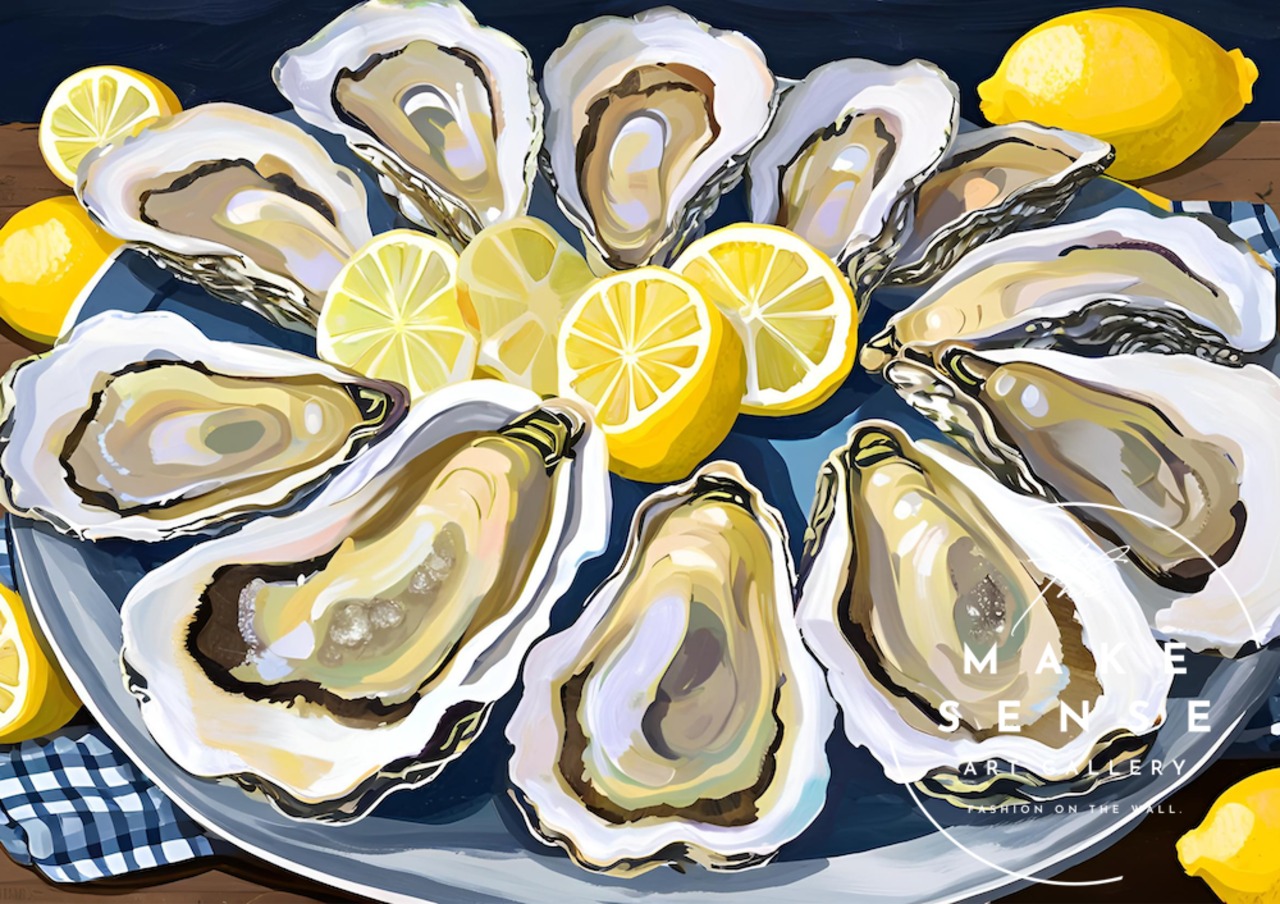 The World Is Your Oyster Ⅱ｜ユーモアとアートが融合したオイスターモチーフの抽象ポスター｜個性を引き立てるモダンインテリアにA3ポスター