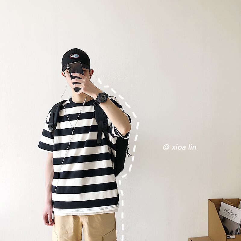 全2色 Tシャツ カットソー ボーダー カジュアル おしゃれ