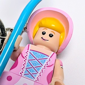 ★ブロックフィギュアキーホルダー★【トイ・ストーリー TOY STORY4 / 5 】 Bo Peep ボー・ピープ PINKフリルドレスver. / トイストーリー〚アメリカン雑貨 アメトイ〛