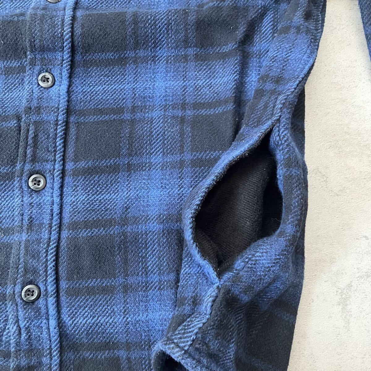 00s ORVIS ヘビーネルシャツ Lサイズ ブルーチェック フランネルシャツ