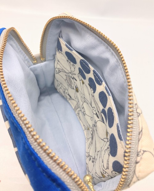 ポケットティッシュケース付き　スクエアポーチ　ペンギン｜とりさん工房ーかわいいハンドメイドポーチ