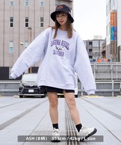 \SALE/◆カレッジロゴ ヒューマン刺繍 スウェットシャツ◆sb-t1431522q