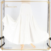 フラメンコ 衣装 ファルダ スカート 白 無地 ダンス パーティ 発表会 綺麗 舞台 衣裳 ホワイト系 フレアスカート エレガント シンプル パーティー衣装 おしゃれ 発表会衣装 コスチューム ステージ衣装 女性用