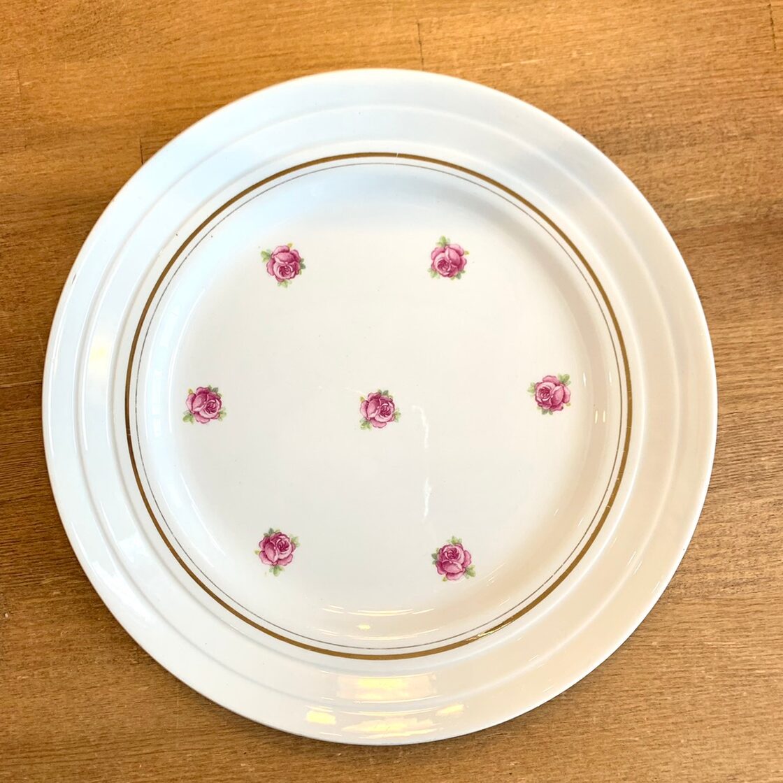 フランスアンティーク St.amand サンタマン 薔薇 プレート バラ 食器 
