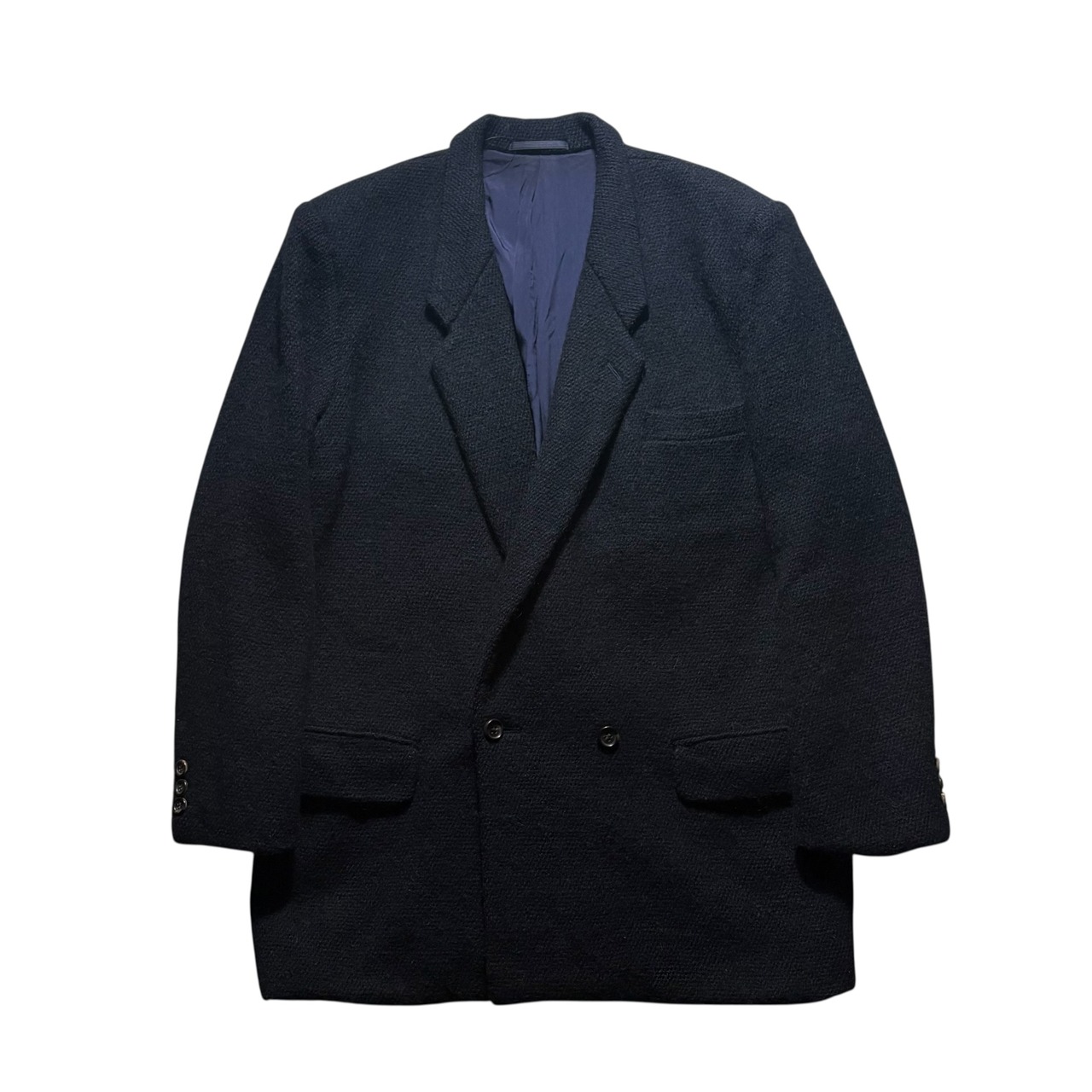 AD1988 COMME des GARCONS HOMME black tweed tailored jacket