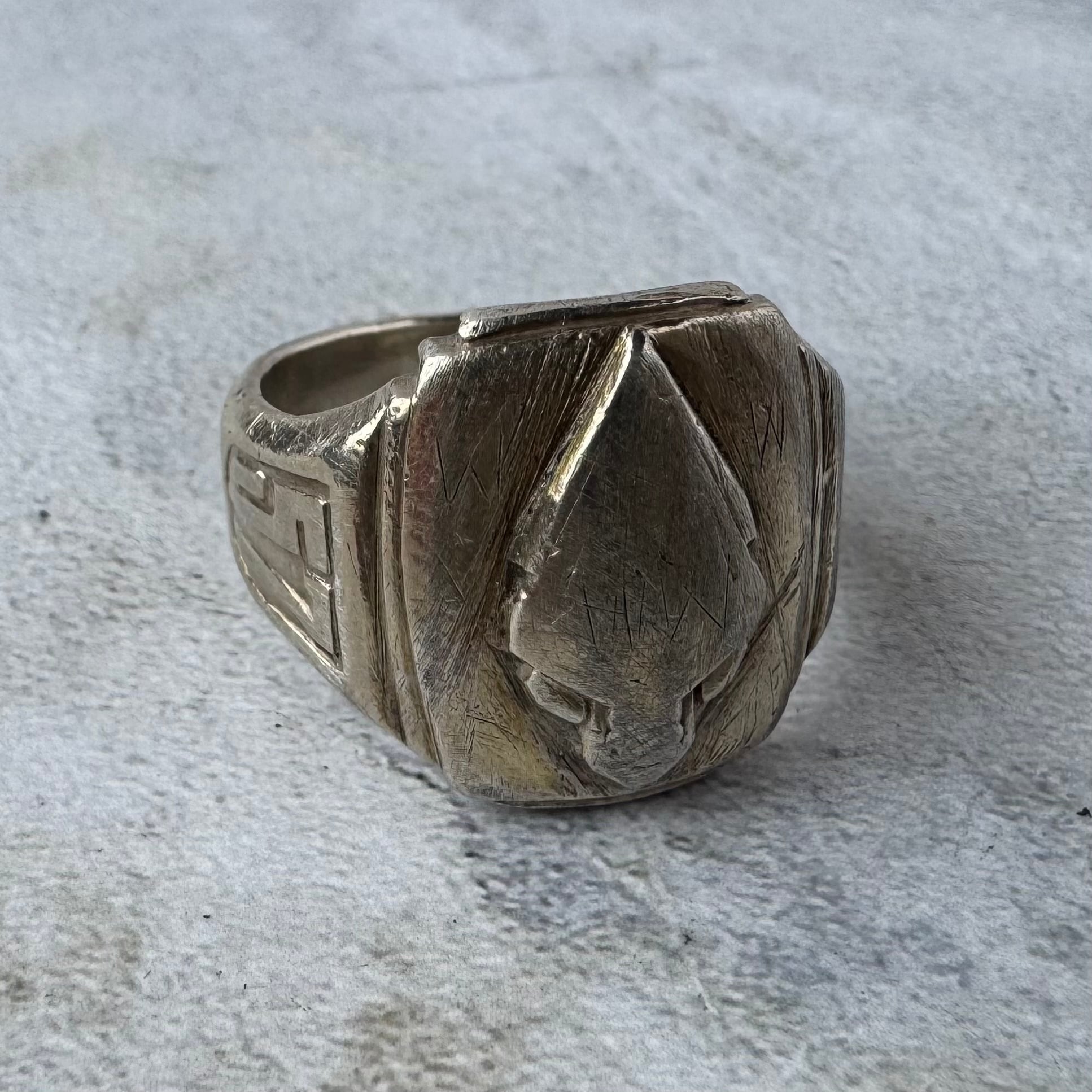 Vintage Arrow Head Class Ring Silver925 Size15 Made in USA
