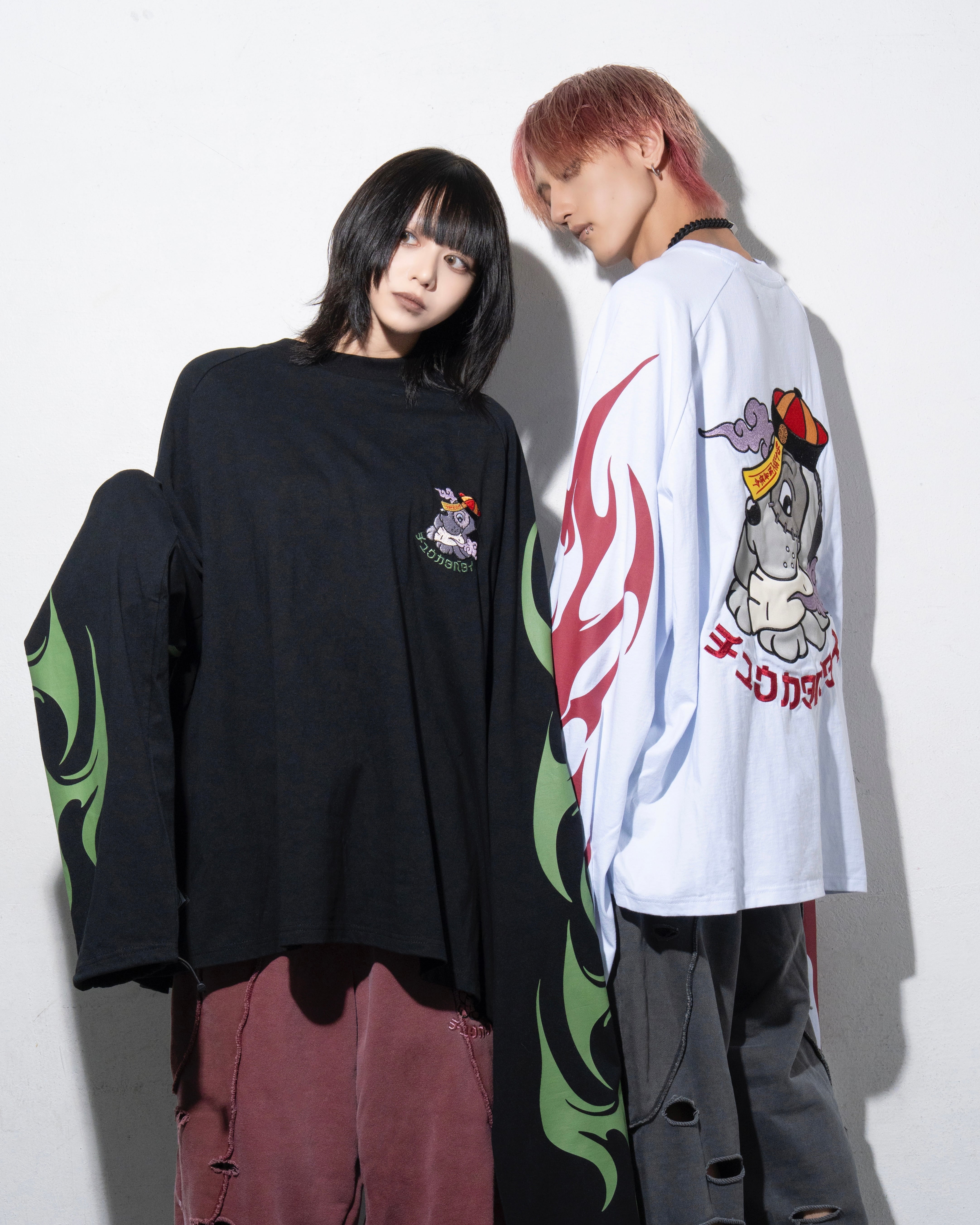 GALFY×チュウカタベタイ ロンT/白 | チュウカタベタイ