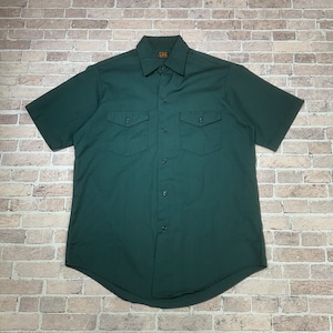 1970s LEE S/S WORK SHIRT GREEN