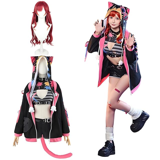 神併良品] 猫汰つな コスプレ ウィッグ付き 3d ぶいすぽっ! ホロライブ