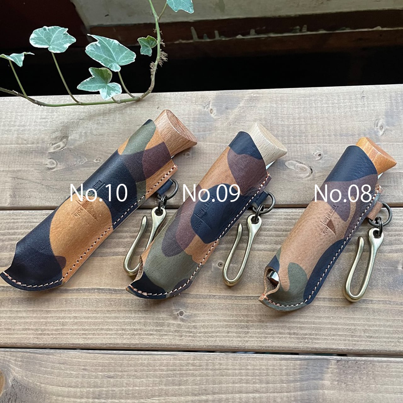 OPINEL / オピネルナイフ No.10用 迷彩イタリアンレザーケース 日本製