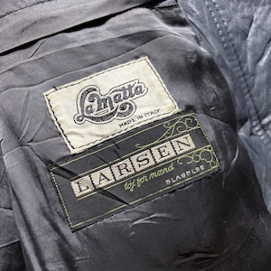 vintage LA MATTA grey leather bomber jacket