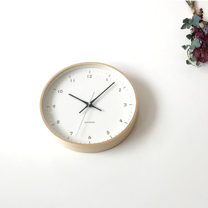 KATOMOKU plywood clock 12 ナチュラル km-80NA | 加藤木工株式会社