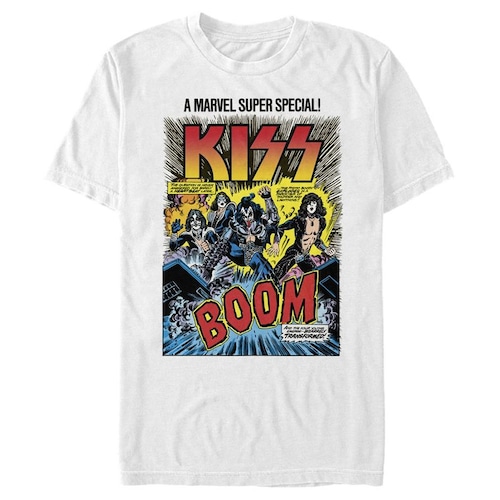 マーベル Tシャツ Marvel KISS Boom Comic Cover White