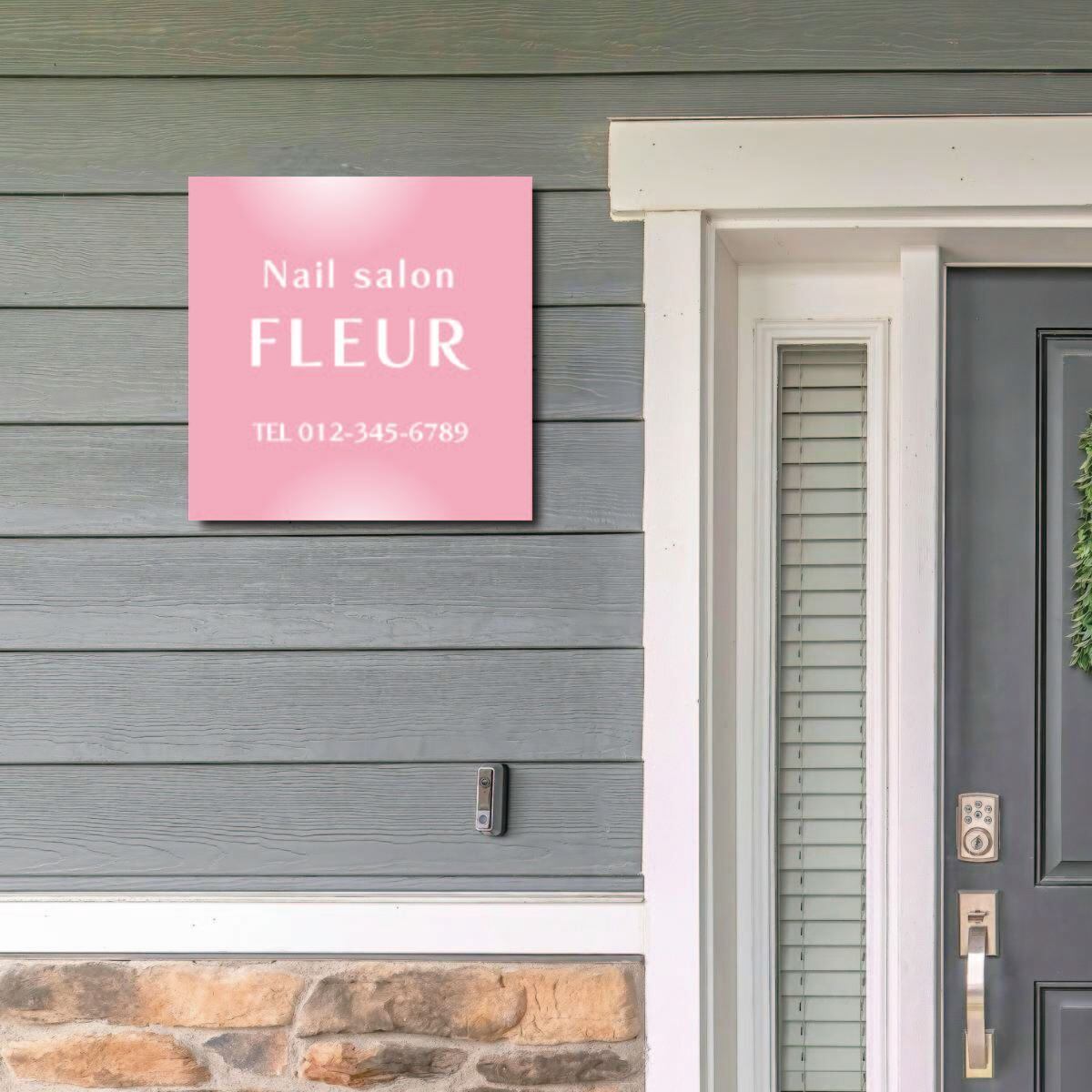 サロン看板 ネイルサロン エステサロン アロマサロン プレート看板 セミオーダー アルミ複合板 ドアプレート