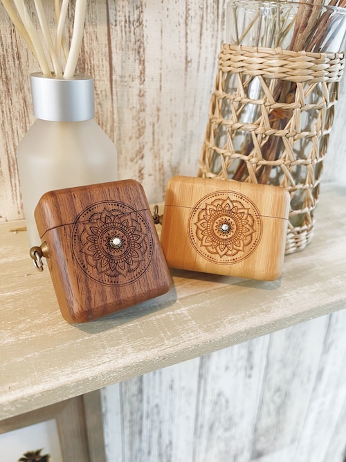 AirPods,Pro,第3世代 wood case(mandala)