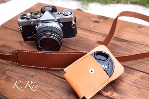 受注制作】カメラレンズキャップ用ケース（Lサイズ） (KA009f3-6