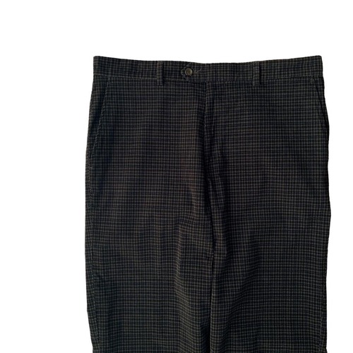 "Made in Italy Special fabric slacks" Dark brown check TOMBOLINI