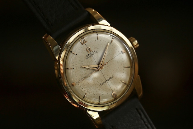 【OMEGA】1956年製 オメガ シーマスター 第三世代 クロスライン×ピラミッドインデックス 金張り 自動巻き Crossline/ Vintagewatch / Seamaster / 3rd / Cal.500