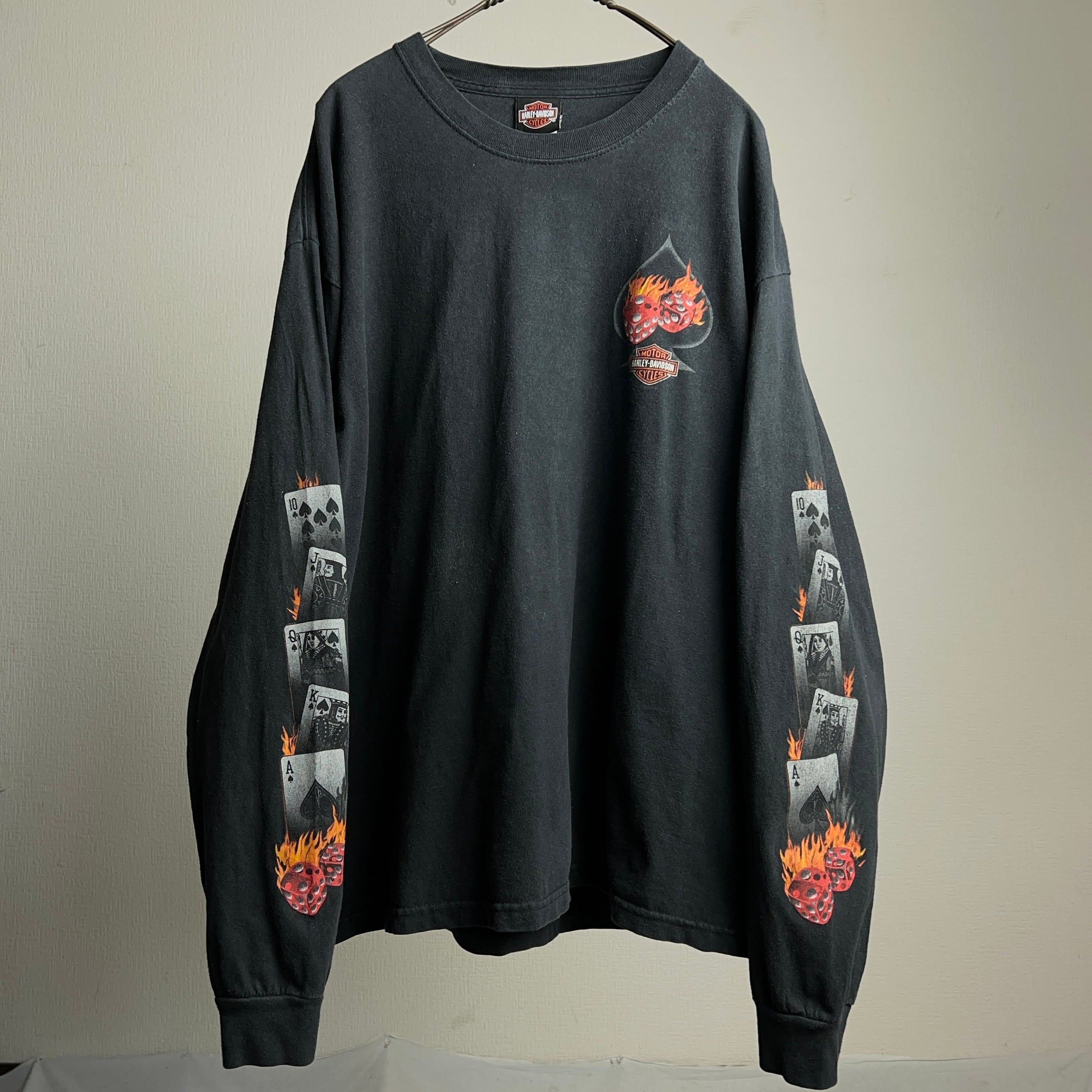 00's HARLEY-DAVIDSON L/S T-shirt Black USA製 SIZE XL 00年代