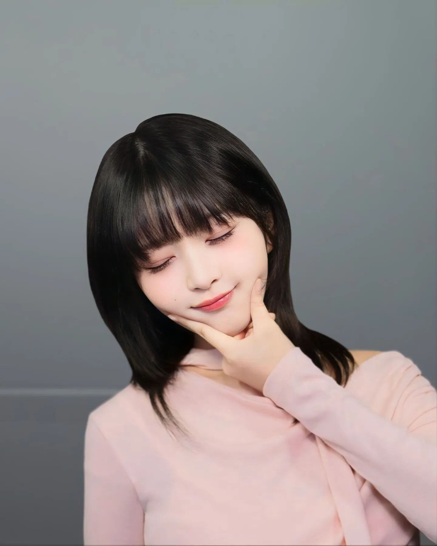 IVE レイ着用　Knit Visor Grey/Blue IVE レイ着用 Knit Visor まん丸 Grey/Blue