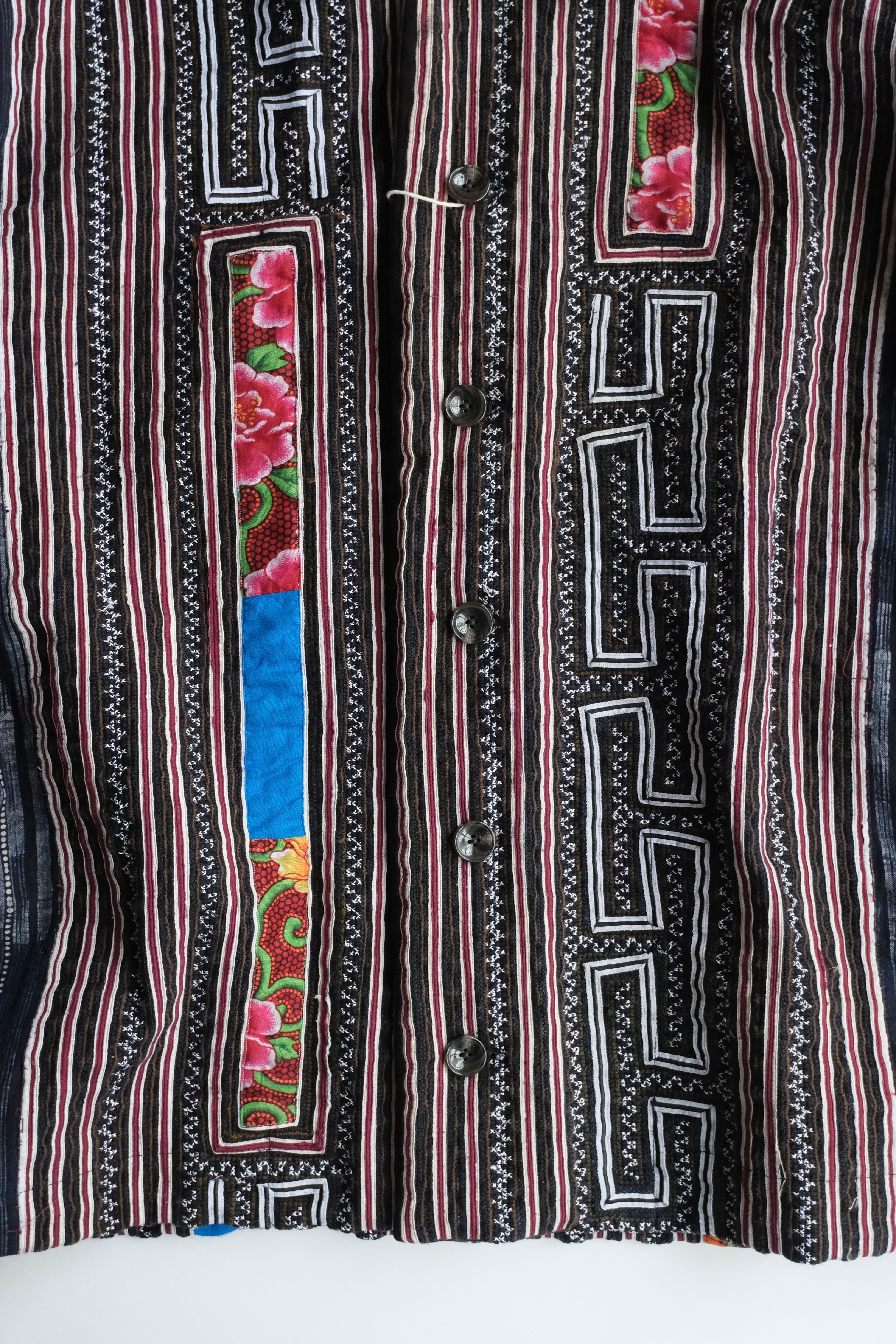 タイ　モン族　コート　アウター　民族衣装 suie】Thai Hmong patchwork jacket／タイ・モン族パッチワーク