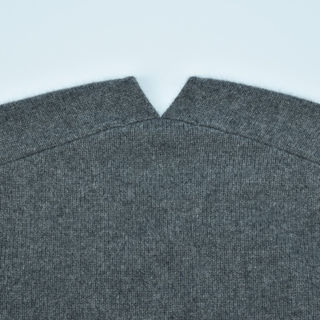 evam eva エヴァムエヴァ ウールフォックスショートローブ・チャコール