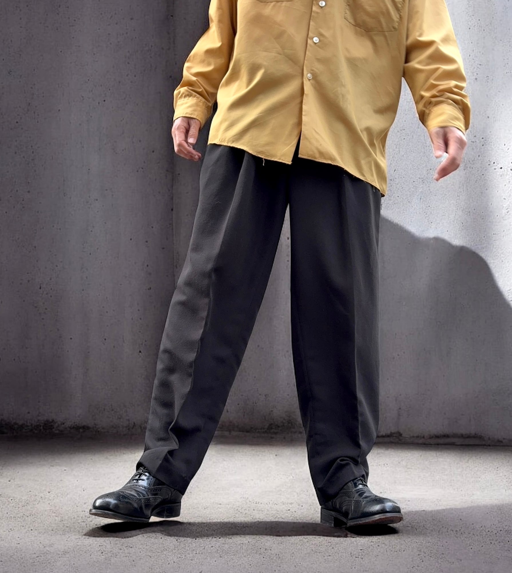 90's “CITY STREETS” 3tuck Rayon Slacks | FRISKY 古着屋 中目黒