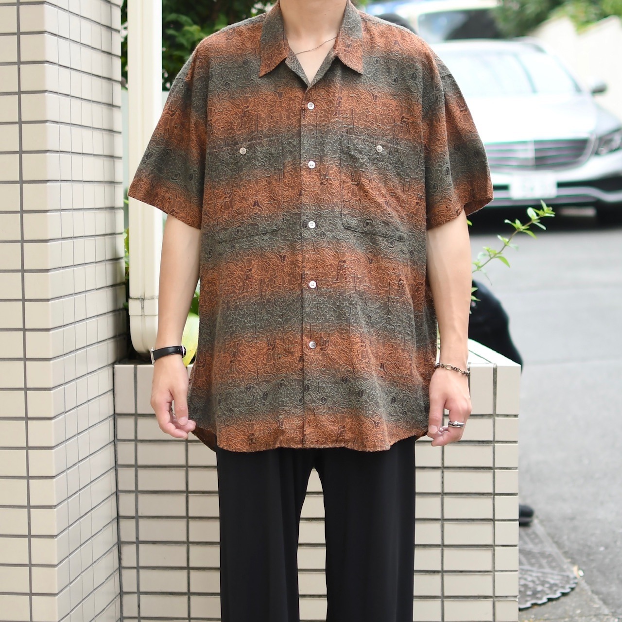 clown jacquard weave design shirt