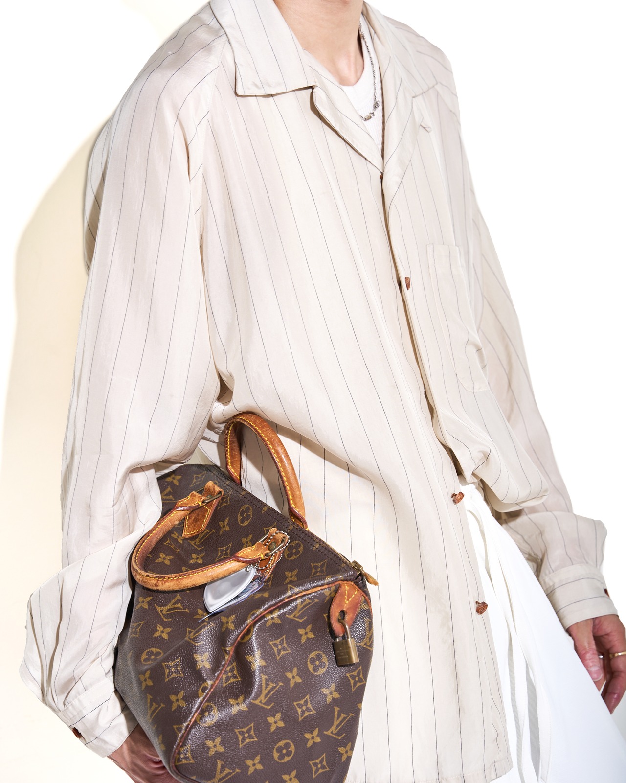 m's braque for MURPHH "LONG SLEEVE ALOHA SHIRT〔NAVY STRIPE〕"