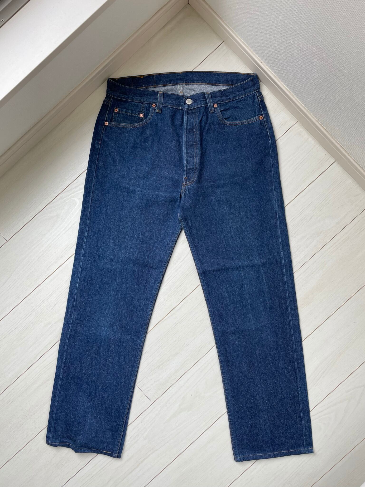 w36 USA製 88年製 80s 90s ビンテージ Levi's 501 濃いめ デニムパンツ