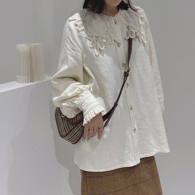 レースレトロストレートトップス