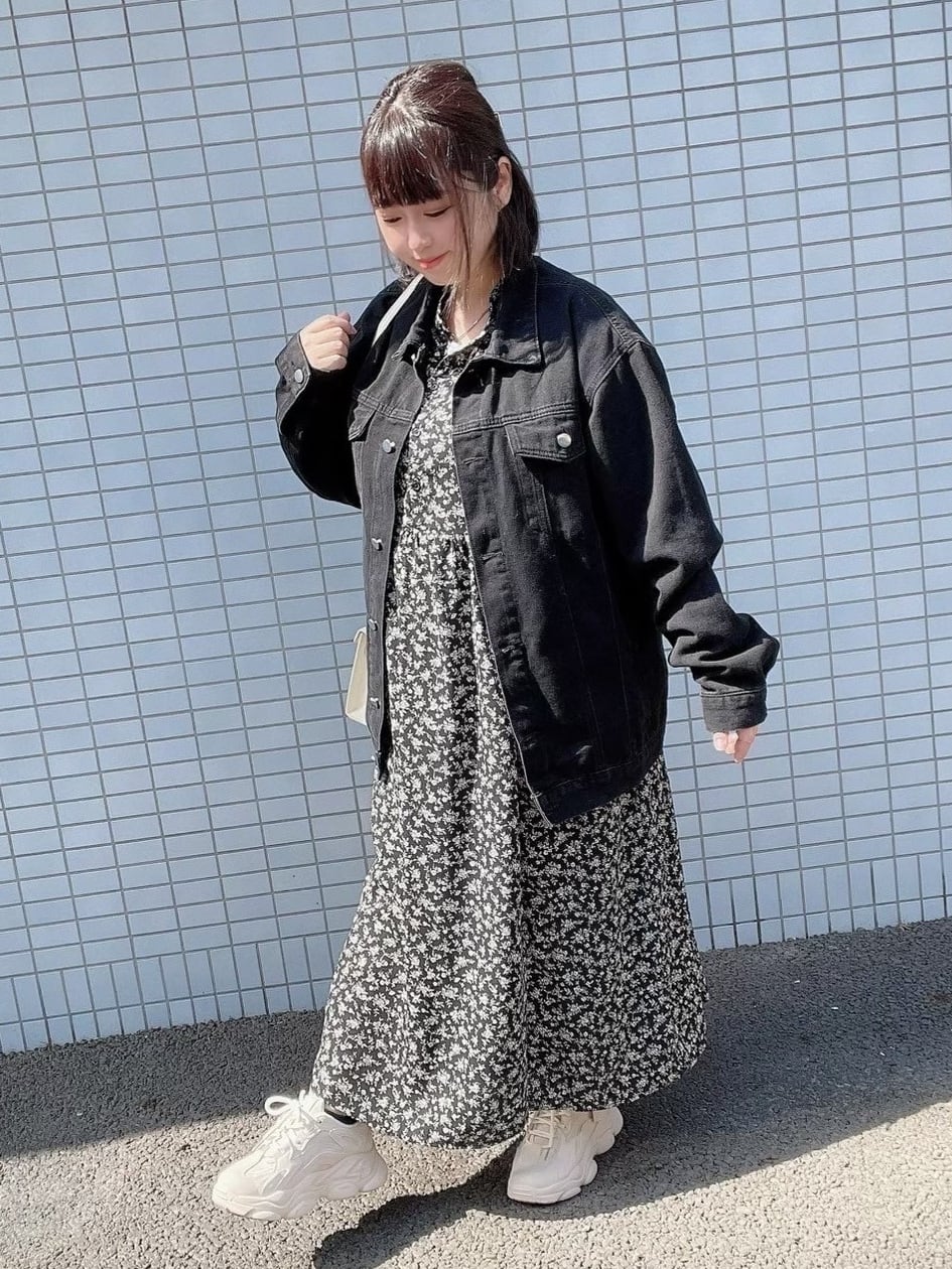 サッと羽織って旬顔スタイルに オーバーサイズデニムジャケット トレンド お洒落 着回し ユニセックス カジュアル きれいめ 大人可愛い 大きいサイズ 韓国 CH9583