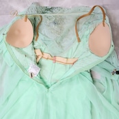 社交ダンス 衣装 タカダンス TAKADANCE スタンダードドレス ドレス ワンピース ミント 緑 黄緑 フロート レース デモ 競技 綺麗 華やか グリーン系 ダンス 発表会 パーティ 美しい パステル系 ステージ衣装