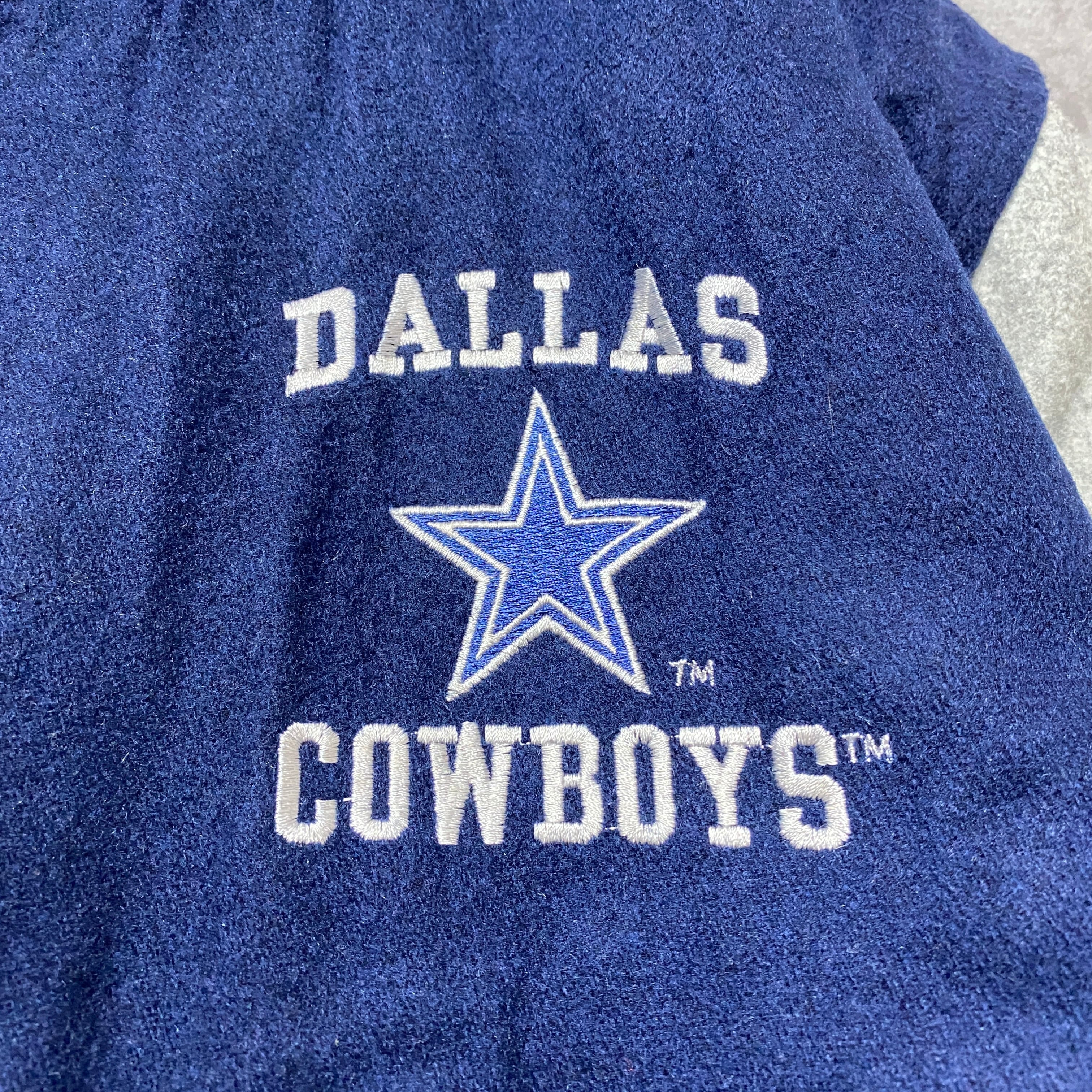 90's NFL ダラス・カウボーイズ バックロゴ ラインリブ 中綿 ウール