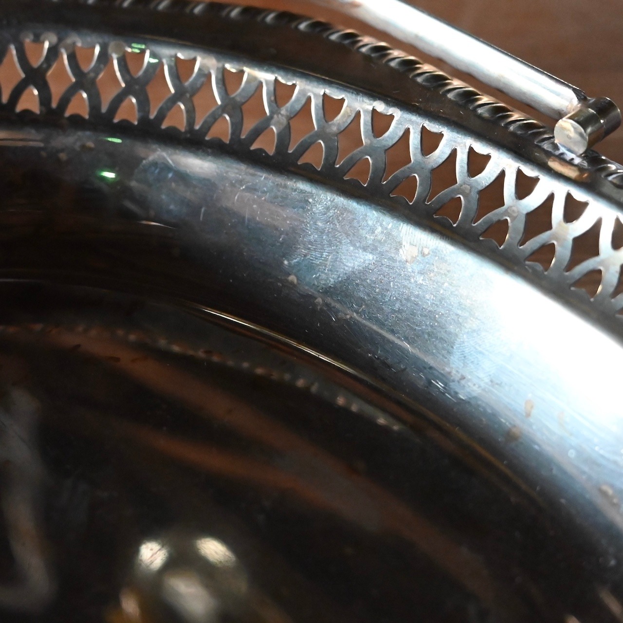 Basket / バスケット〈 プレート・トレー・カフェ・シルバー・店舗什器・アンティーク・ヴィンテージ 〉113665