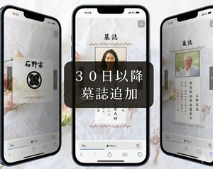 【オプション】電子墓誌追加彫り30日以降