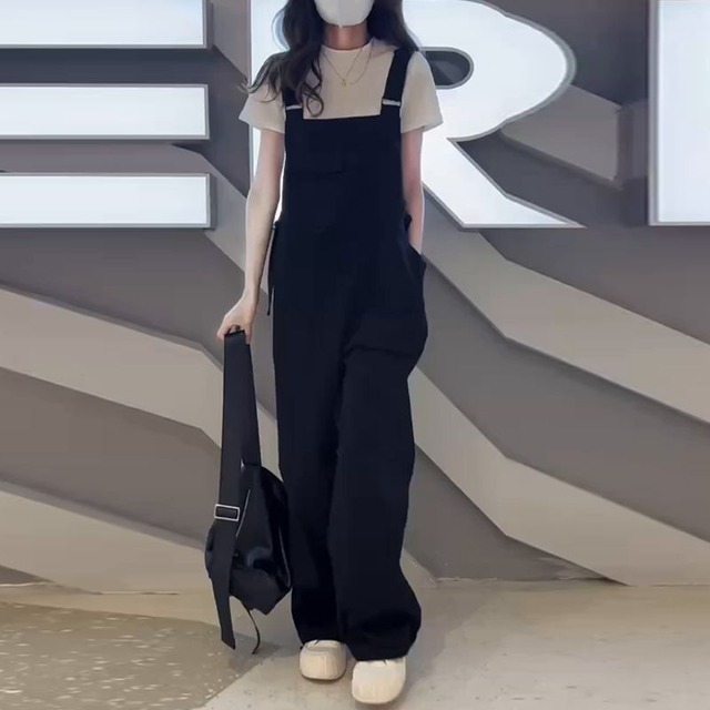【サロペット】大きいサイズ  サロペット レディース おしゃれ きれいめ 可愛い サロペット ロンパース オーバーオール ジャンプスーツ 春 夏 秋 冬 20代 30代 40代 50代 サロペット ノースリーブ ハイウェスト ワイドパンツ 大人 可愛い カジュアル ブラック 黒 M L XL 2XL 3XL 4XL