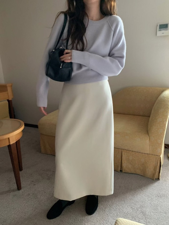 (予約) pretty young thing / Wool back team skirt 3color