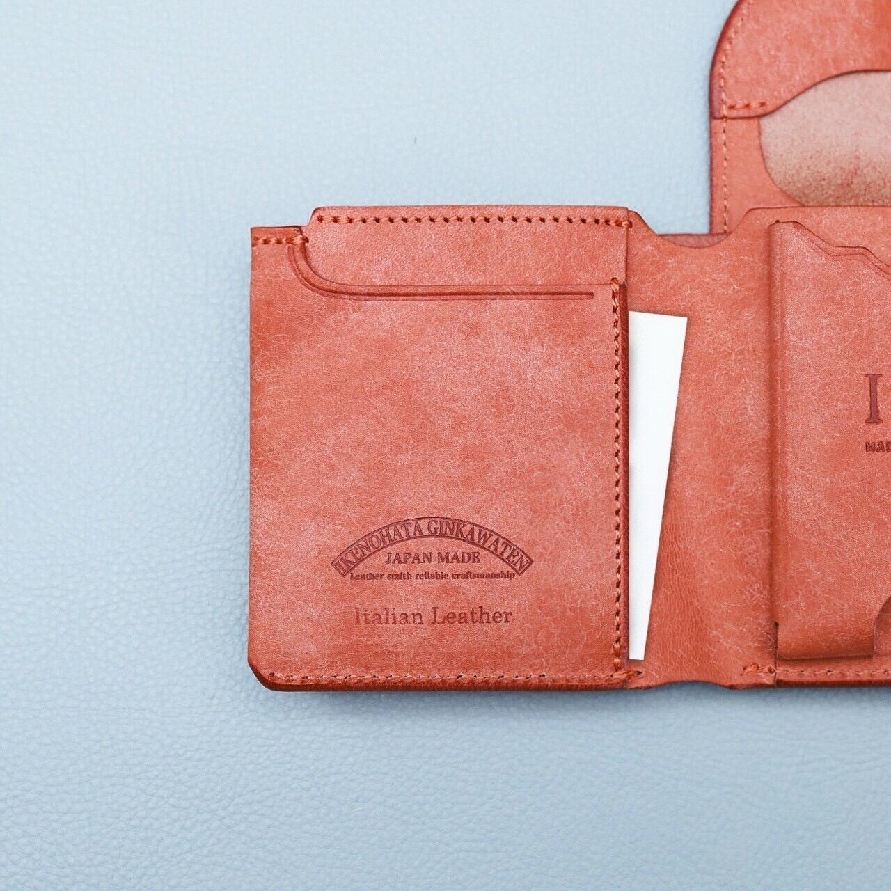 【Iru×IKENOHATA GINKAWATEN】GARSON WALLET Iru×IKENOHATA GINKAWATEN】PUEBLO LEATHER COMPACT WALLET / 受注生産