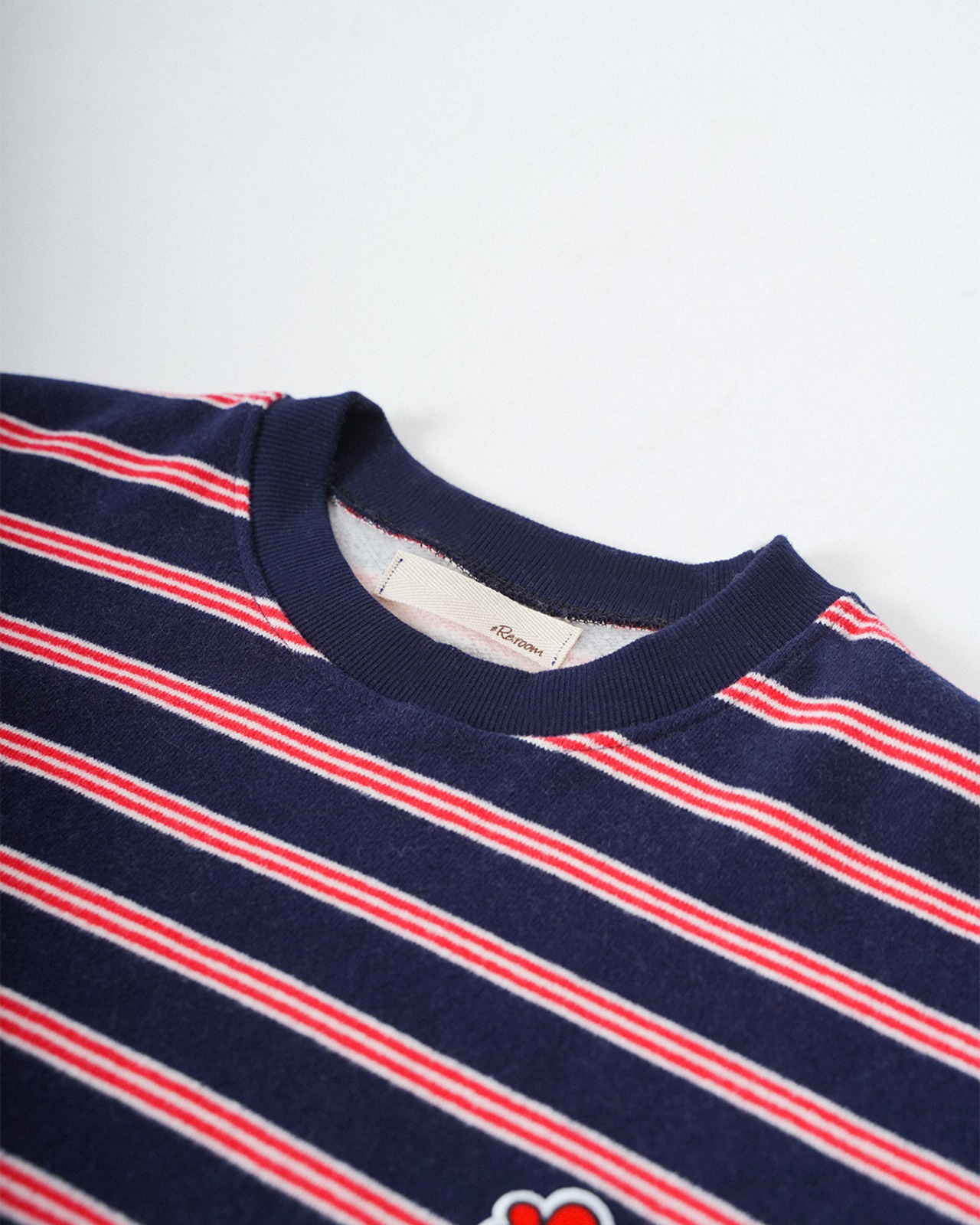 【#Re:room】CUT OFF BORDER SWEAT TRAINER［REC884］