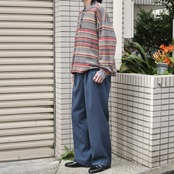 multi border henry neck long sleeve tee