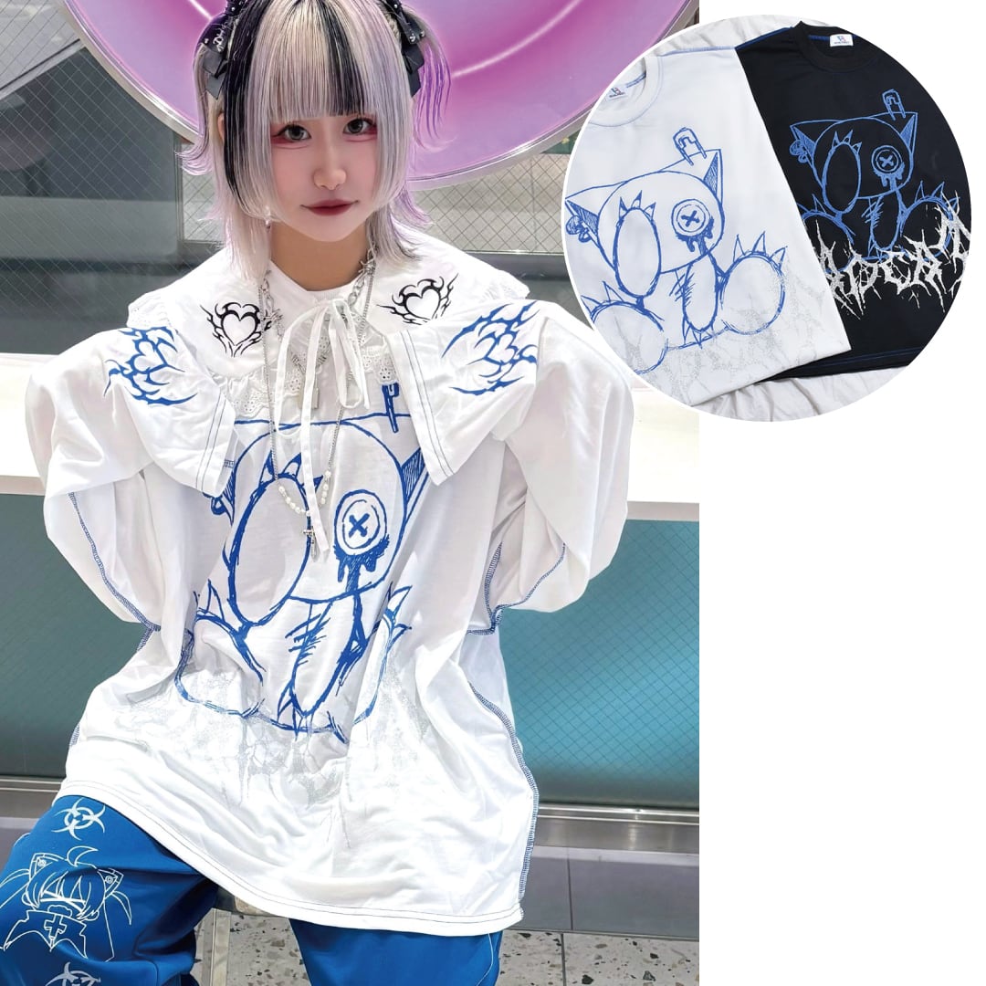 SAD CATステッチロンT | VOLCAN&APHRODITE