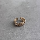 tangled ball cuff ring/gold
