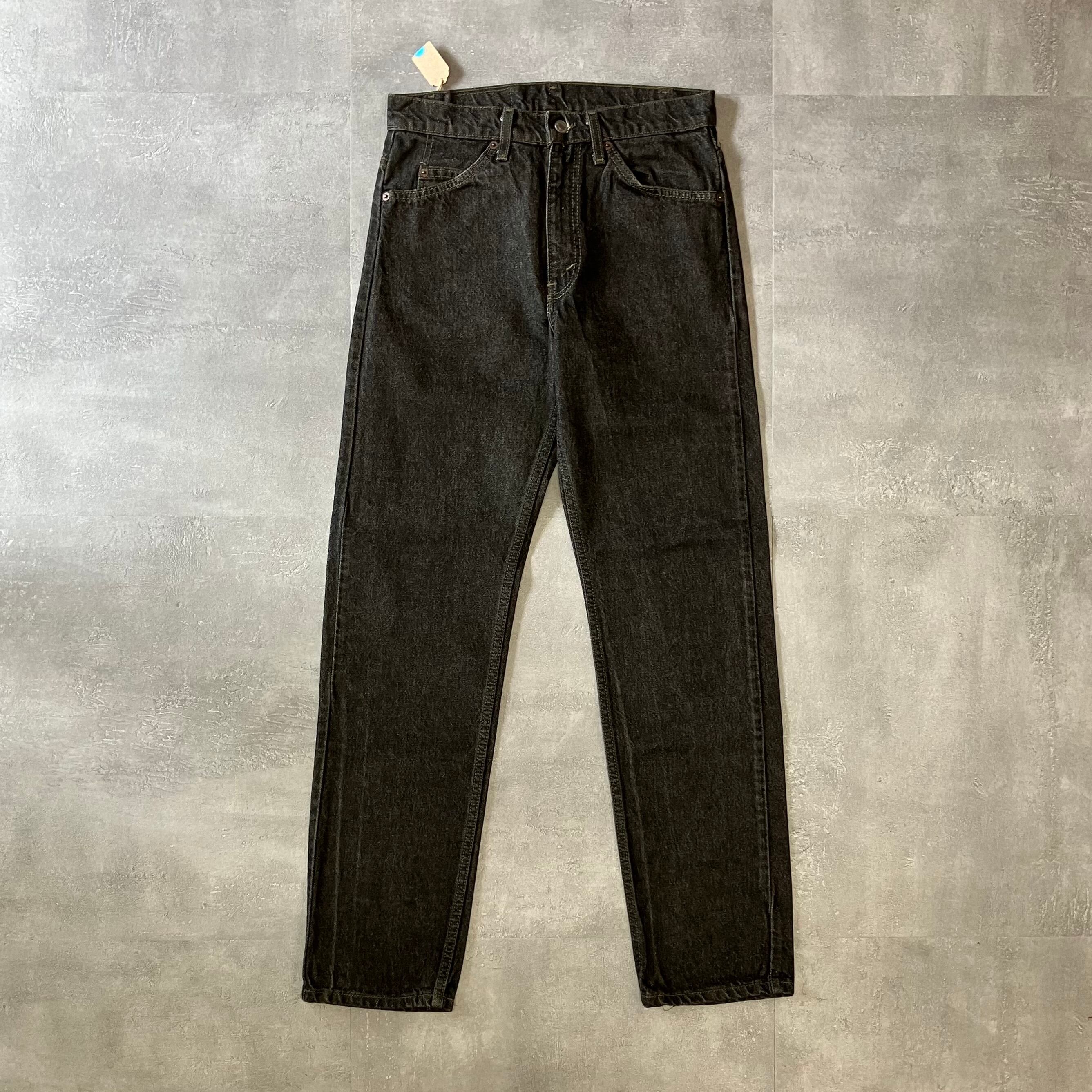 《実寸w30l32》Levi's505 90s usa製 ブラックデニム 先染めブラック No.2682