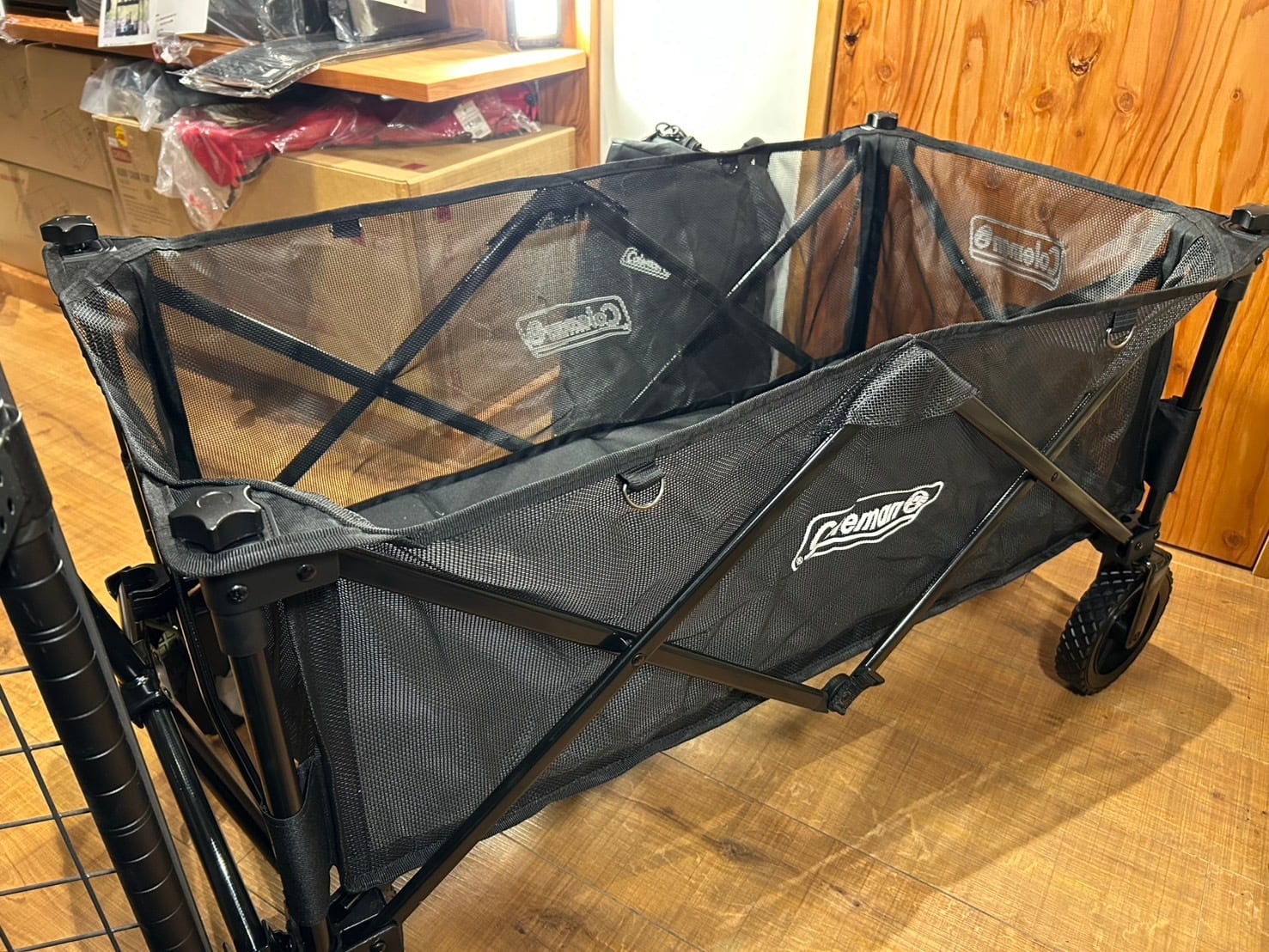 Colemanコールマン】アウトドアワゴン メッシュ（ブラック）※一部店舗