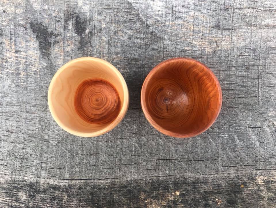 年輪が美しい 樹齢100年ひのきのお猪口 | mocco